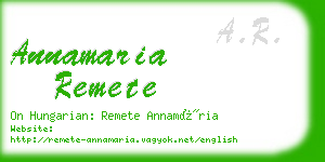 annamaria remete business card